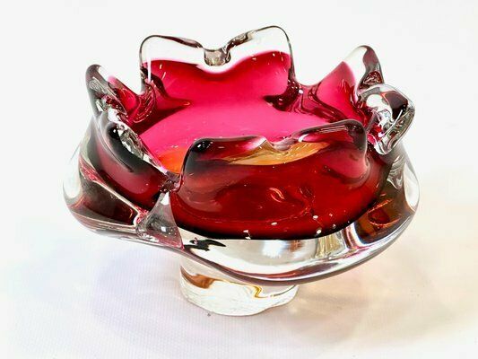 Art Glass Ashtray Attributed To Josef Hospodka For Chribska Sklarna, 1960s photo furniture
