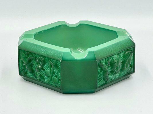 Zodiac Malachite Ashtray By Curt Schlevogt, Czechoslovakia, 1930s photo for sale