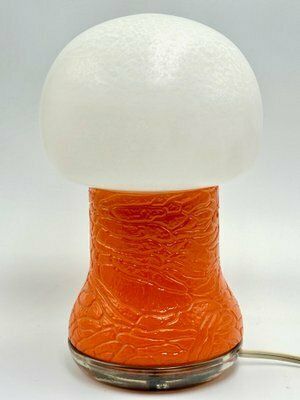 Mid Century Mushroom Bedside Table Lamp By Karin Korn For Beleuchtungsglaskombinat Görlitz, 1960s