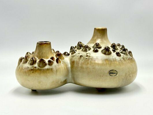 Mid Century Ceramic Model 3481 Double Vase Sea Urchin By Einer Johansen For Søholm Stoneware, 1960s