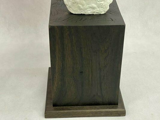 5455.0 Józef Galica, Sculptures Of Mrs. M. S., Bronze And Plaster, Poland, 1960s, Set Of 2 photo