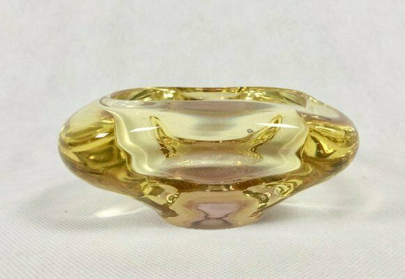 Art Glass Ashtray By Miloslav Klinger For železný Brod, 1960s photo furniture