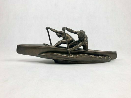 Jihokera, Sculpture Of Two Rowers, Czechoslovakia, 1960s photo for sale