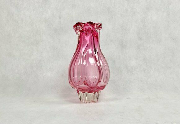 Bohemian Glass Vase Attributed To Josef Hospodka For Chribska, 1960s photo buy