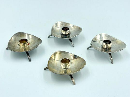 Danish Silver Plated Atla Candleholders From Cohr, 1960s, Set Of 4 photo furniture