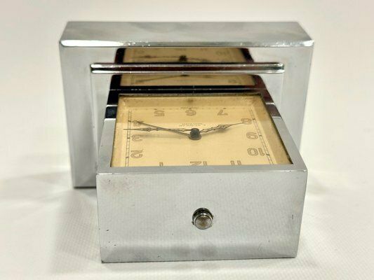 Bank Mantel Clock With Money Box By Louis Schwab For Winterthur Leben Vie, 1930s photo vintage