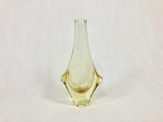 Bohemian Glass Vase Attributed To Miroslav Klinger For Zelezny Brod, 1960s photo for sale
