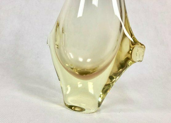 Bohemian Glass Vase Attributed To Miroslav Klinger For Zelezny Brod, 1960s photo Home Decor