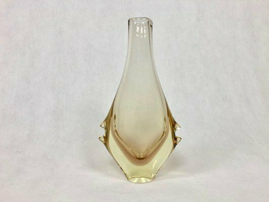 Bohemian Glass Vase Attributed To Miroslav Klinger For železný Brod, 1960s photo vinterior