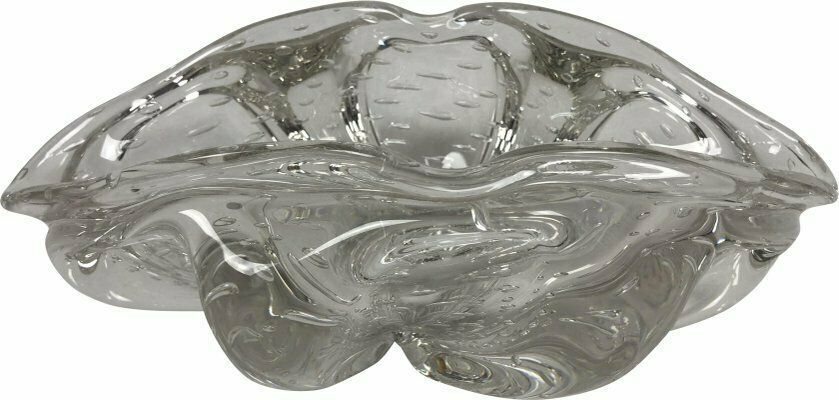 Bohemian Glass Bowl Attributed To Josef Hospodka For Chribska Sklarna, 1960s