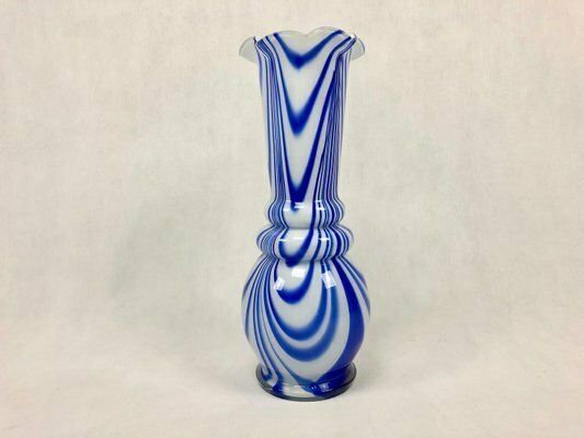 Vintage Murano Opaline Florence Vase Attributed To Carlo Moretti, 1970s photo vintage