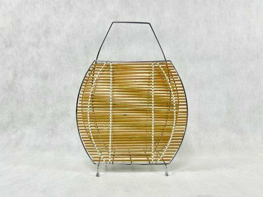 Modernist Bamboo And Steel Magazine Rack, 1980s photo Home Decor