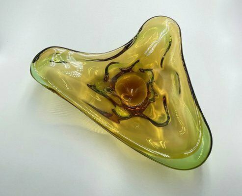 Art Glass Bowl Attributed To Frantisek Zemek For Sklana Mstisov, 1960s photo vintage