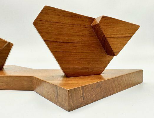 Mid Century Modern Teak Birds Sculpture With Candleholder, 1960s photo 483.0