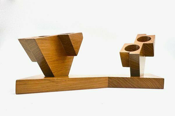 Mid Century Modern Teak Birds Sculpture With Candleholder, 1960s photo buy