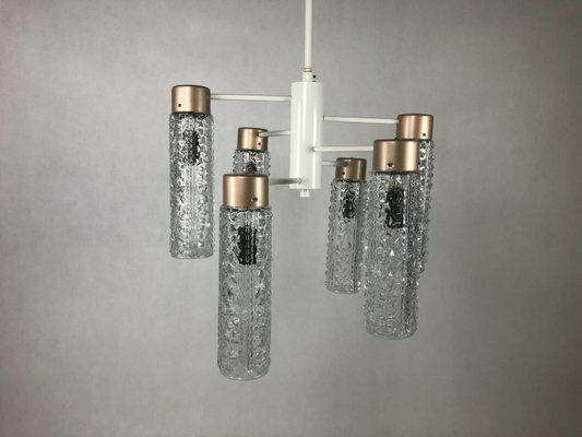 Mid Century Cascade Chandelier From Elektro Instala Jilove U Decina, 1970s photo Lighting