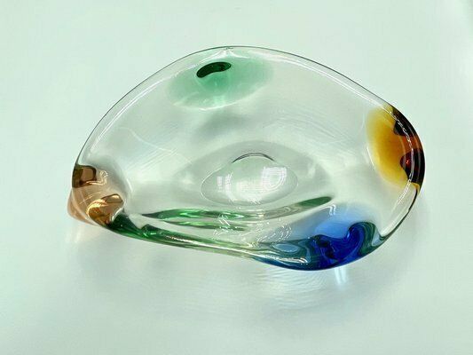 Art Glass Rhapsody Bowl Attributed To Frantisek Zemek For Sklarna Mstisov, 1960s photo for sale