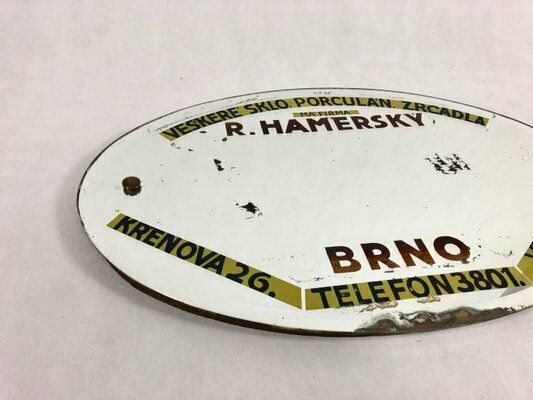 photo for sale Art Deco Advertising Mirror From Brno, Czech Republic, 1930s