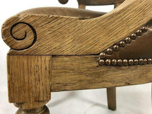 Louis Philippe Office Chair In Oak, 1800s photo buy