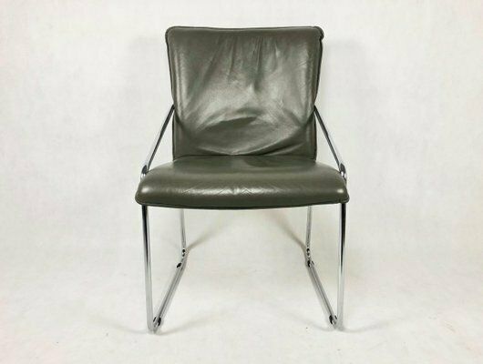 Mid Century Tubular Steel Office Chair, 1960s, Set Of 3 photo buy