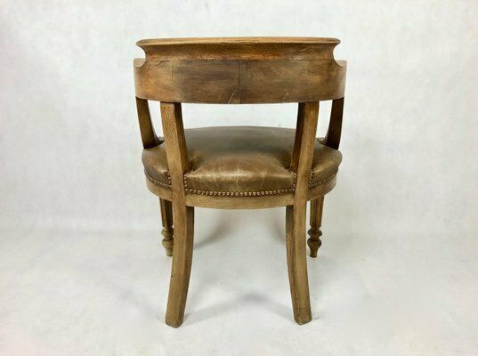 photo vintage Louis Philippe Office Chair In Oak, 1800s