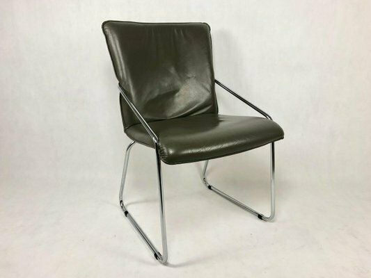 photo for sale Mid Century Tubular Steel Office Chair, 1960s, Set Of 3