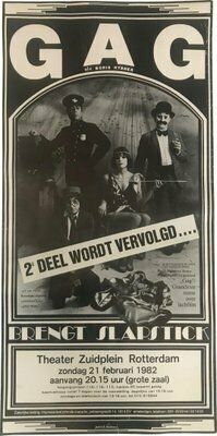 Dutch Theater Poster Gag Zuidplein Theater In Rotterdam, 1982