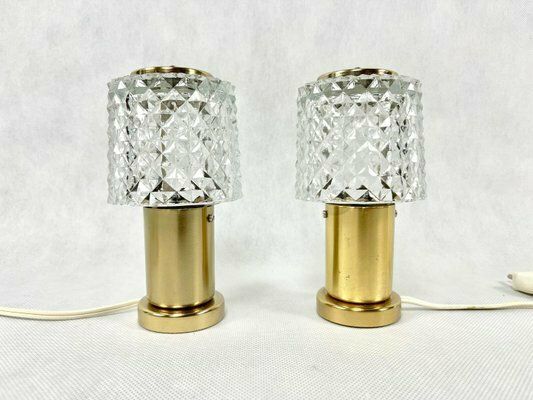 Czechoslovakian Table Lamps In Brass From Kamenický šenov, 1970s, Set Of 2 photo furniture