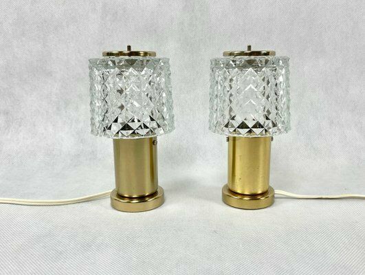 Czechoslovakian Table Lamps In Brass From Kamenický šenov, 1970s, Set Of 2 photo Lighting