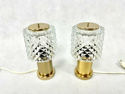 Czechoslovakian Table Lamps In Brass From Kamenický šenov, 1970s, Set Of 2 photo 462.0