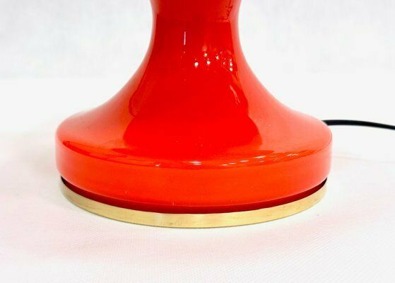 Mid Century Glass And Brass Table Lamp By Stepan Tabera For Opp Jihlava, 1970s photo buy