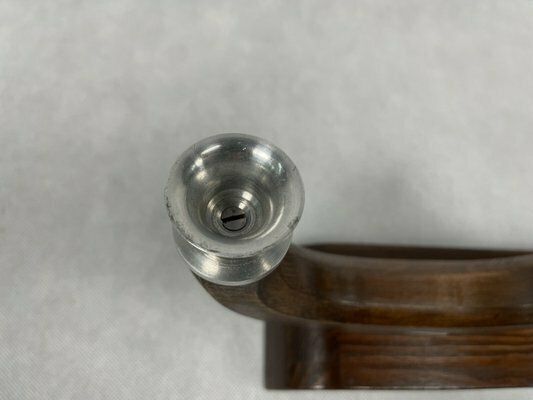 photo furniture Mid Century Wood And Aluminium Candleholder, 1950s