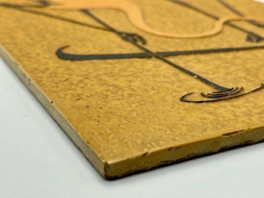 Mid Century Sandstone Wall Relief With Flamingos, 1960s photo Art