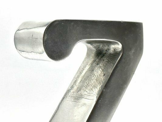 Vintage Brushed Aluminium Standing Z Letter, 1970s photo 122.0