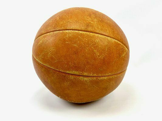 photo for sale Mid Century Leather Medicine Ball, 1950s