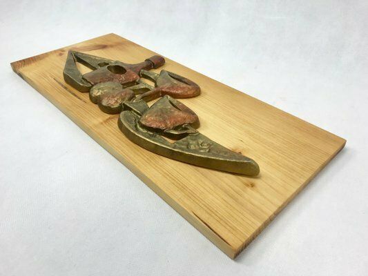 Mid Century Czech Wall Relief In Aluminium, 1950s photo vinterior