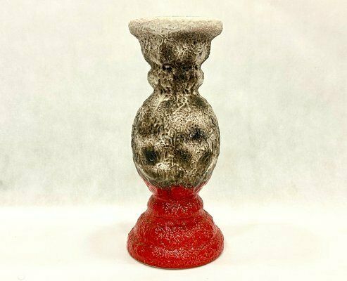 Large Fat Lava Ceramic Flower Stand, 1970s