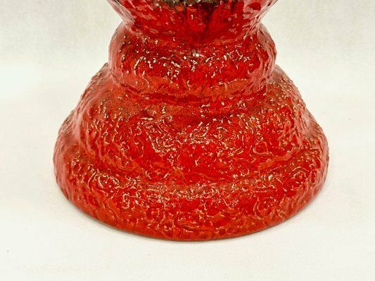 Large Fat Lava Ceramic Flower Stand, 1970s photo Home Decor