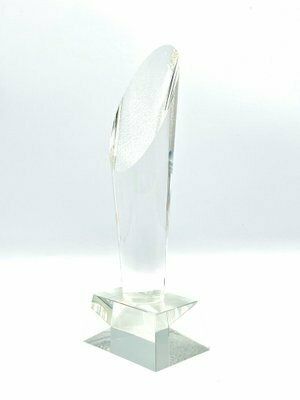 Lead Crystal Glass Obelisk From Desna, Czech Republic, 1980s photo furniture