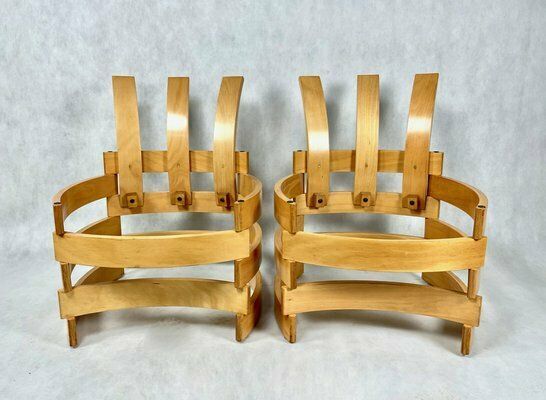 Polish Club Chairs Rondo Attributed To Romuald Ferens, 1970s, Set Of 2 photo vinterior