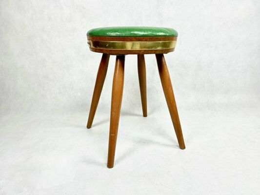 Folk Austrian Rustic Country Stool, 1970s photo for sale