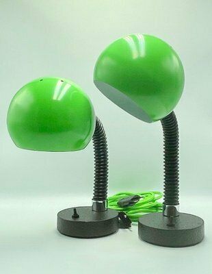 Green Table Lamps By Egon Hiilebrand For Nettelhoff Leuchten Menden, 1960s, Set Of 2