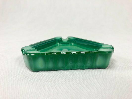 Bohemian Malachite Ashtray From Jablonec Glassworks, 1960s photo Home Decor
