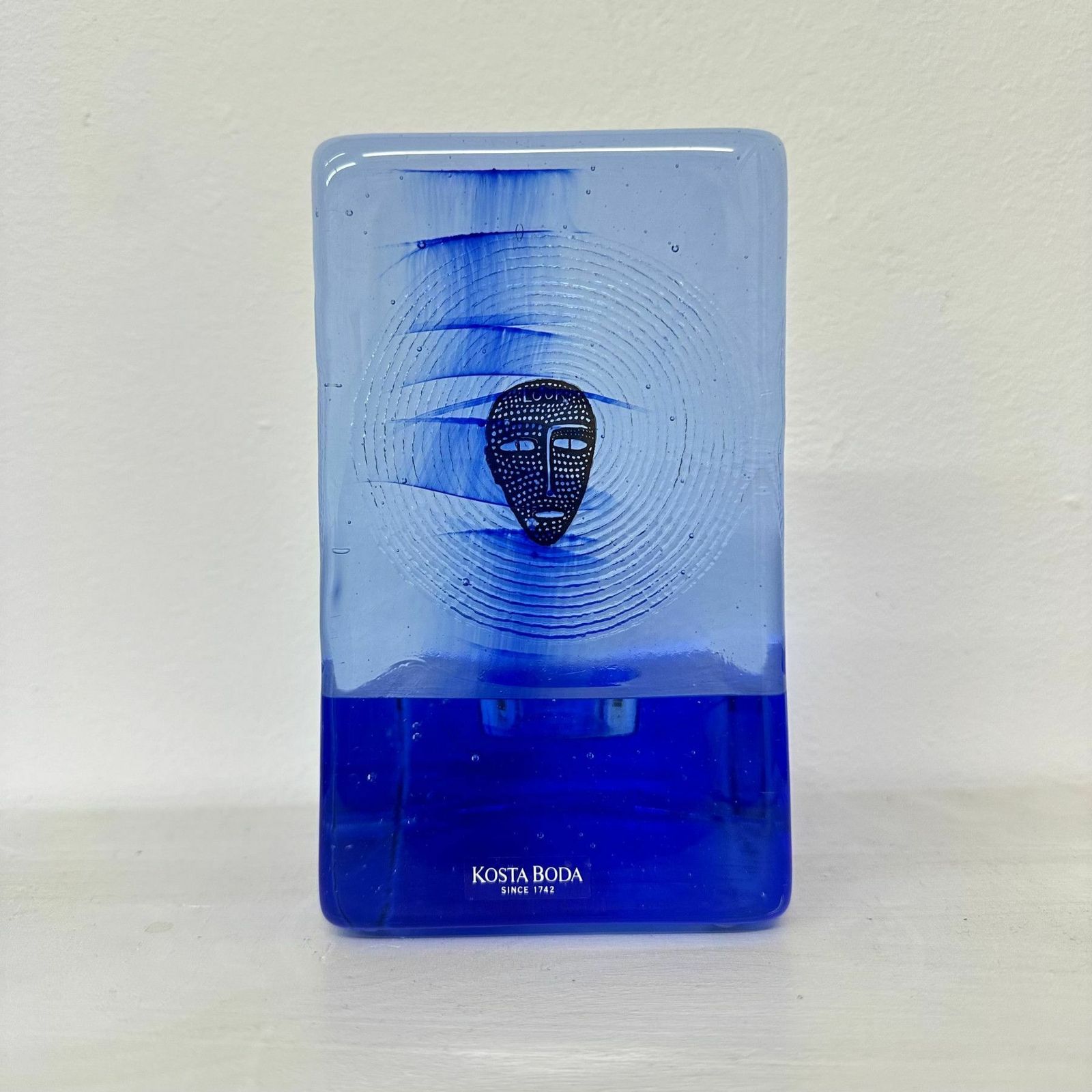 Vintage Kosta Boda Bertil Vallien ‘Starlight’ Art Glass Candle Holder Sculpture Head photo buy