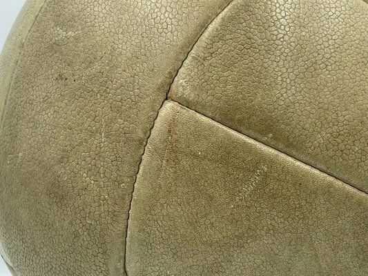 Leather Medicine Ball, Czechoslovakia, 1930s photo Home Decor