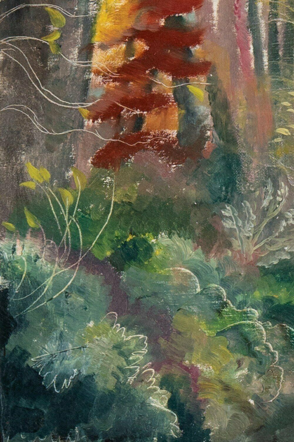 Camille Roche, Undergrowth, Oil Painting On Canvas, 1930s photo buy