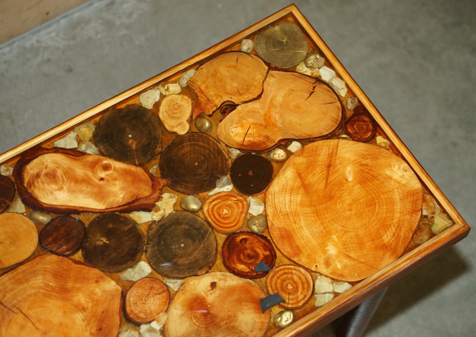Vintage Fossil Petrified Wood Sample Coffee Table Super Decorative & Primitive photo buy