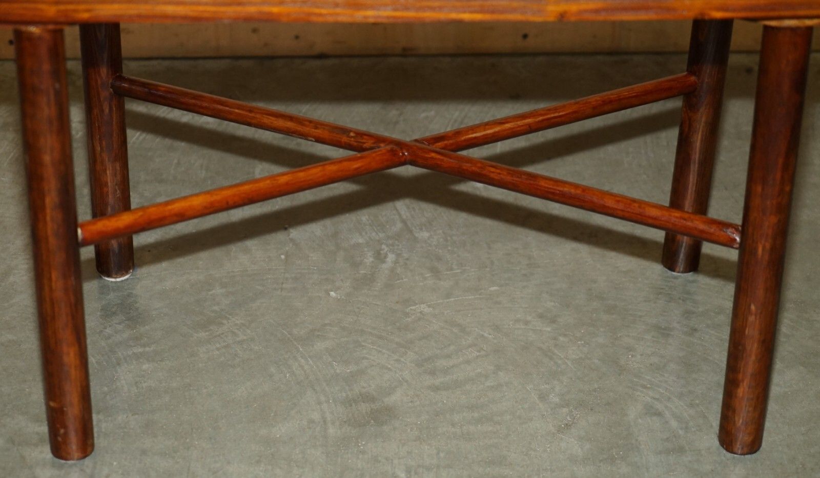 photo vinterior Vintage Fossil Petrified Wood Sample Coffee Table Super Decorative & Primitive