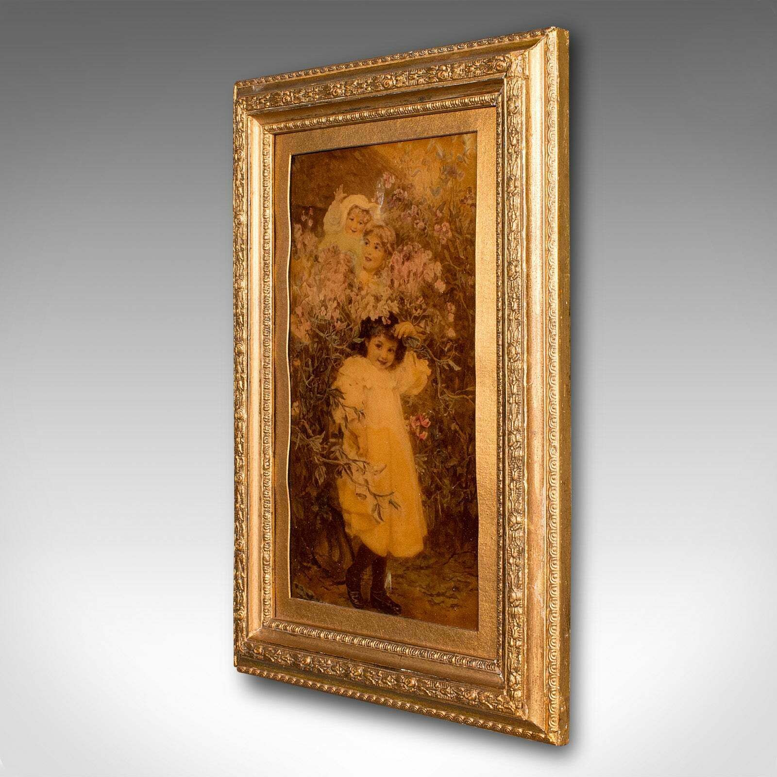 Small Antique Crystoleum Picture, English, Art, Mezzotint Painting, Victorian photo for sale