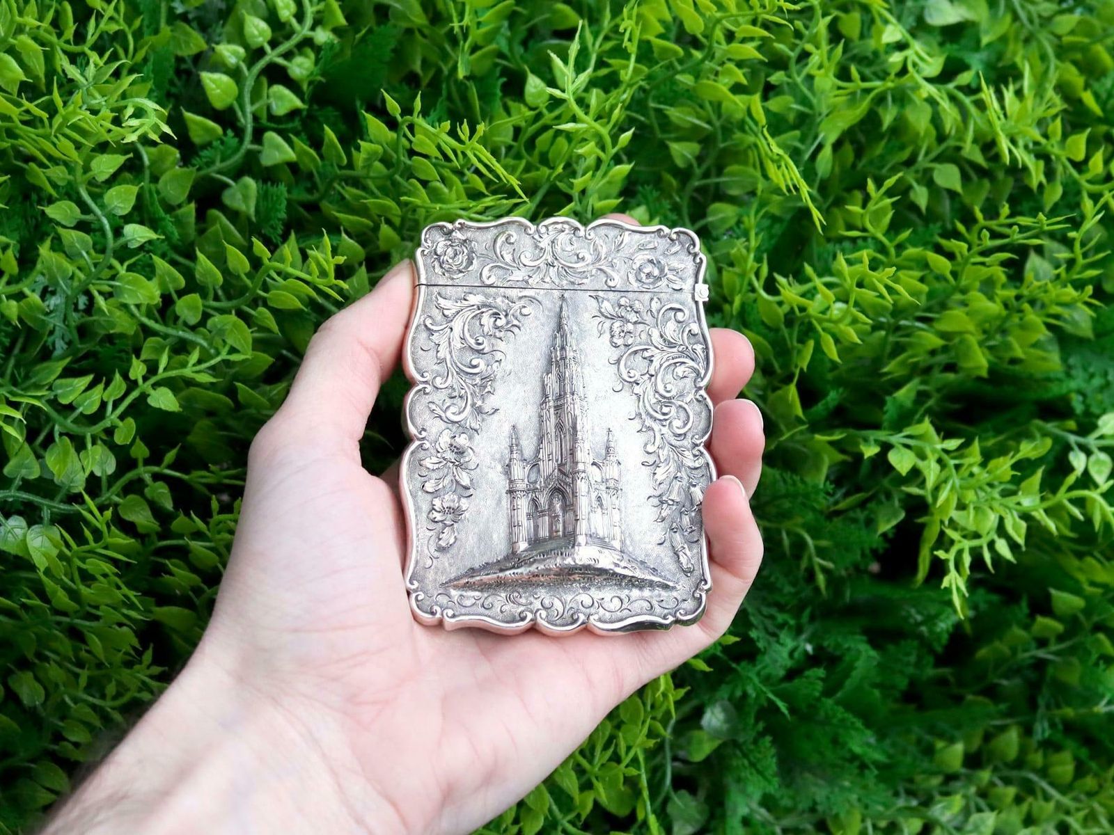 George Unite Antique Victorian Sterling Silver Card Case photo furniture